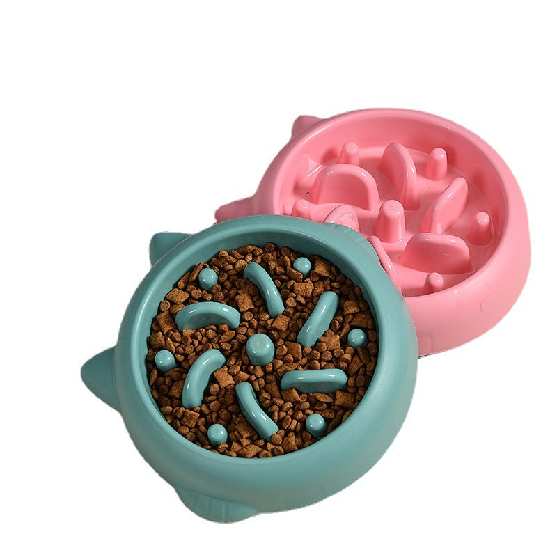 Slow Feeder Bone Design Pet Bowl