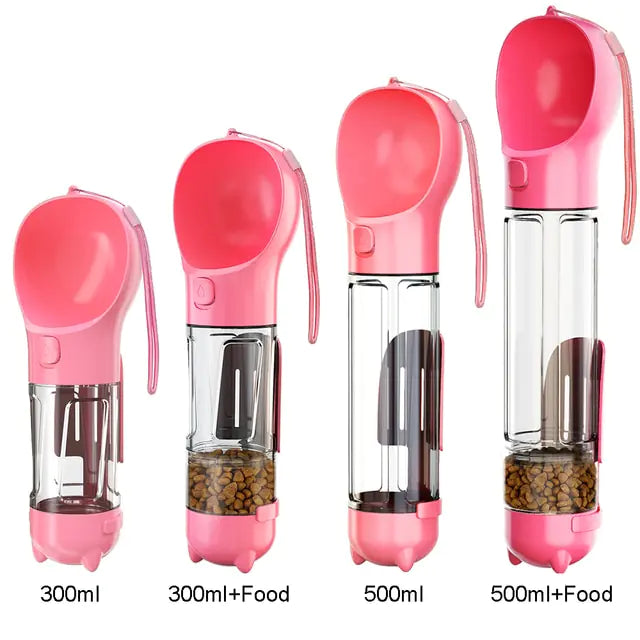 Portable 3-in-1 Dog Water Bottle and Feeder