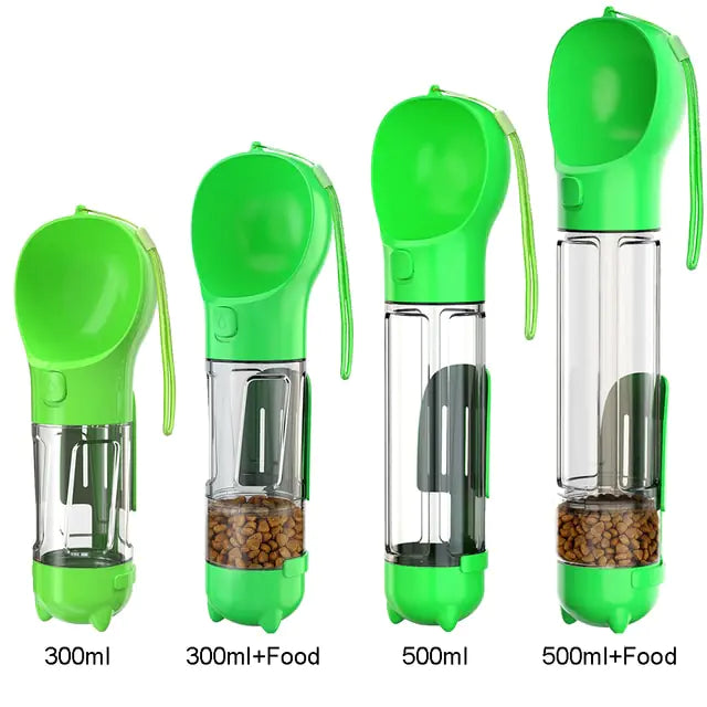 Portable 3-in-1 Dog Water Bottle and Feeder